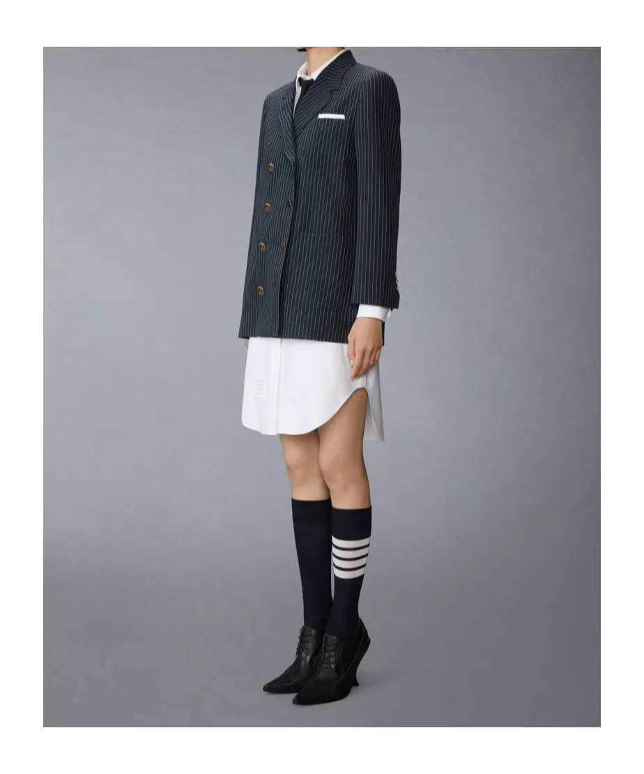 Pinstripe Double-Breasted Jacket