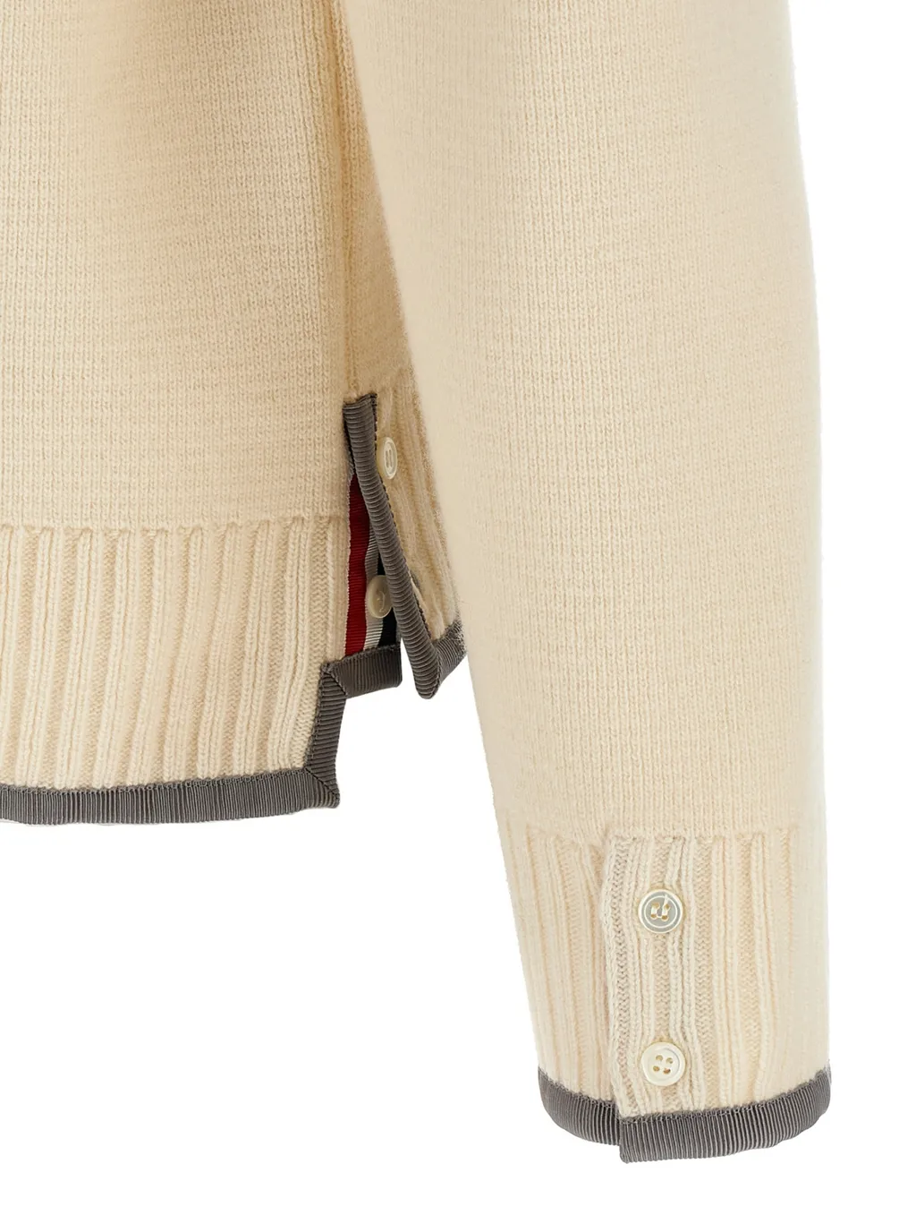 4-Bar Striped Knit Cardigan