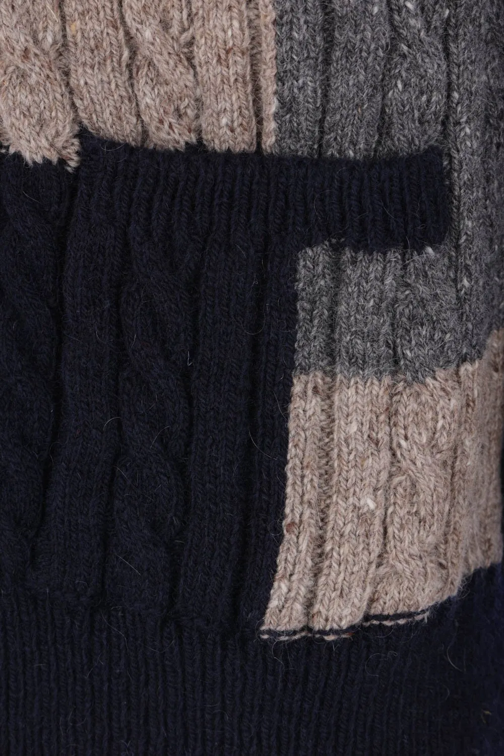 Checked Knitted Cardigan