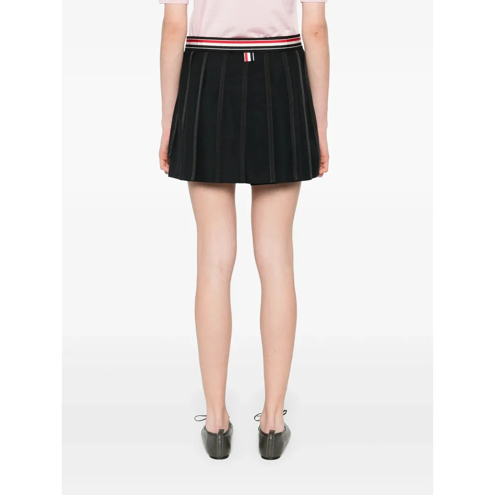 Pleated Thigh-Length Mini Skirt