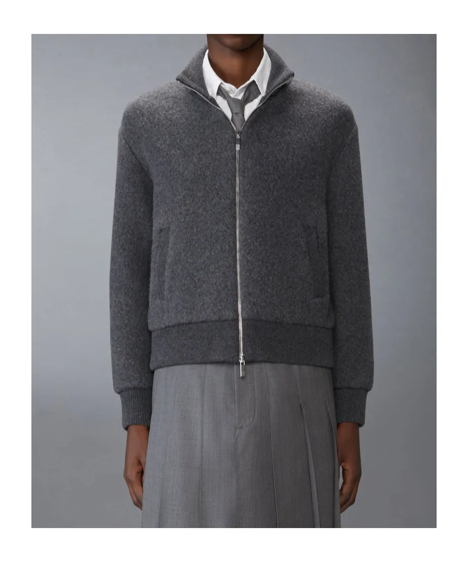 Zip-Up Knitted Cardigan