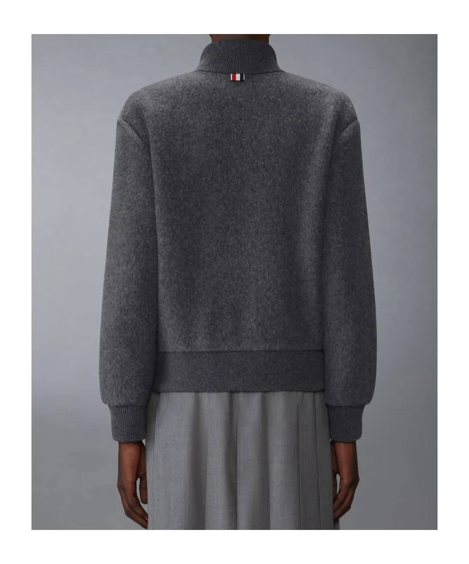 Zip-Up Knitted Cardigan