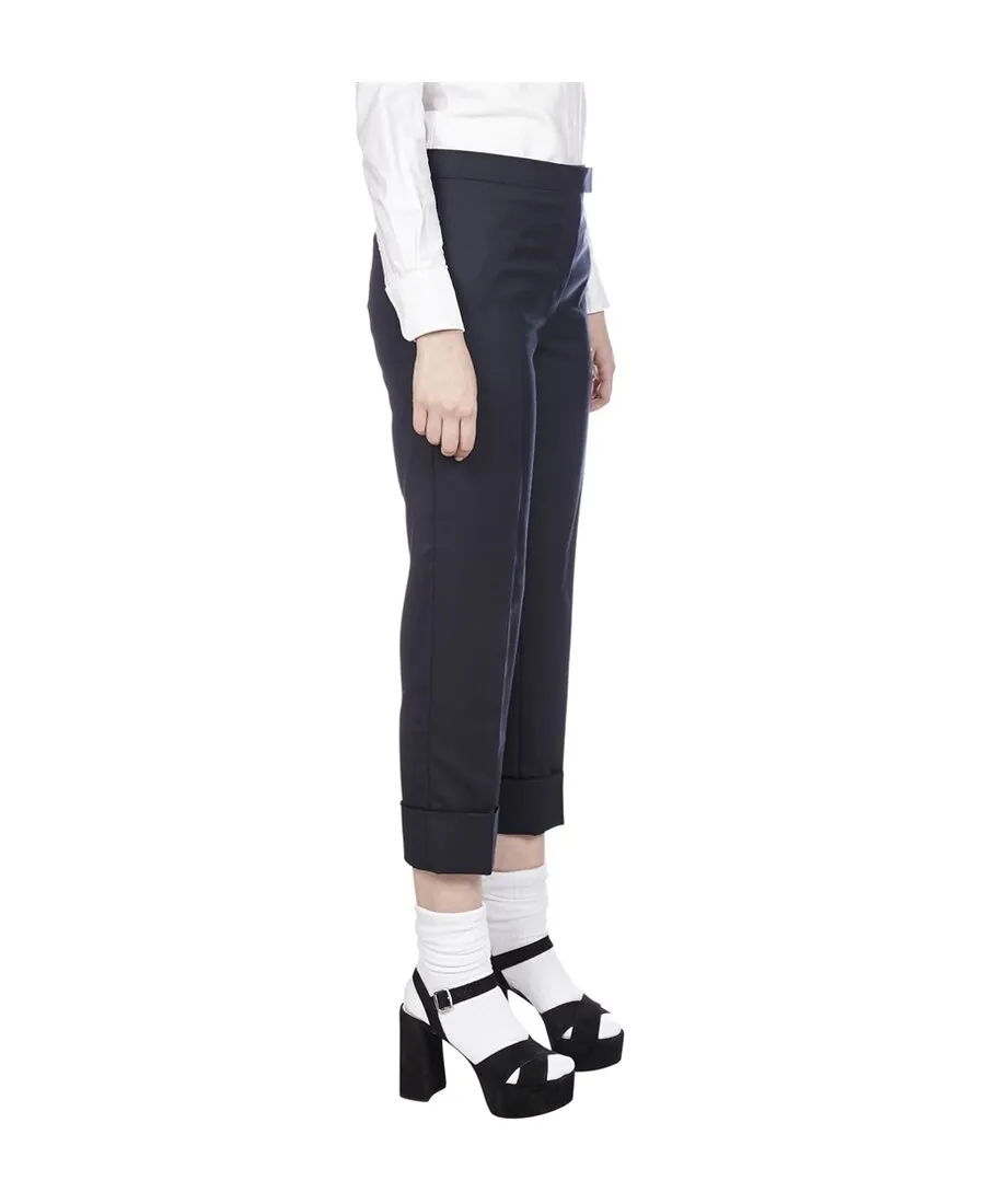 Cropped Slim Leg Trousers