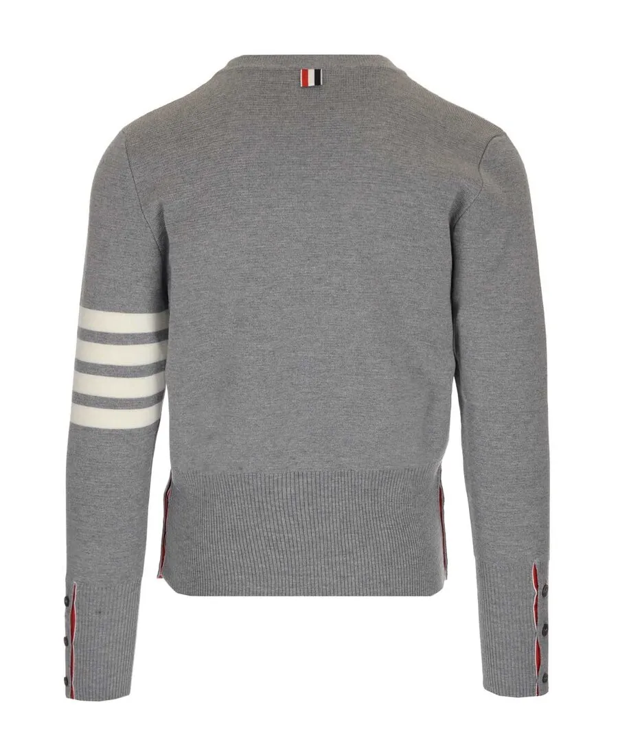 4-Bar Striped Trim Pullover