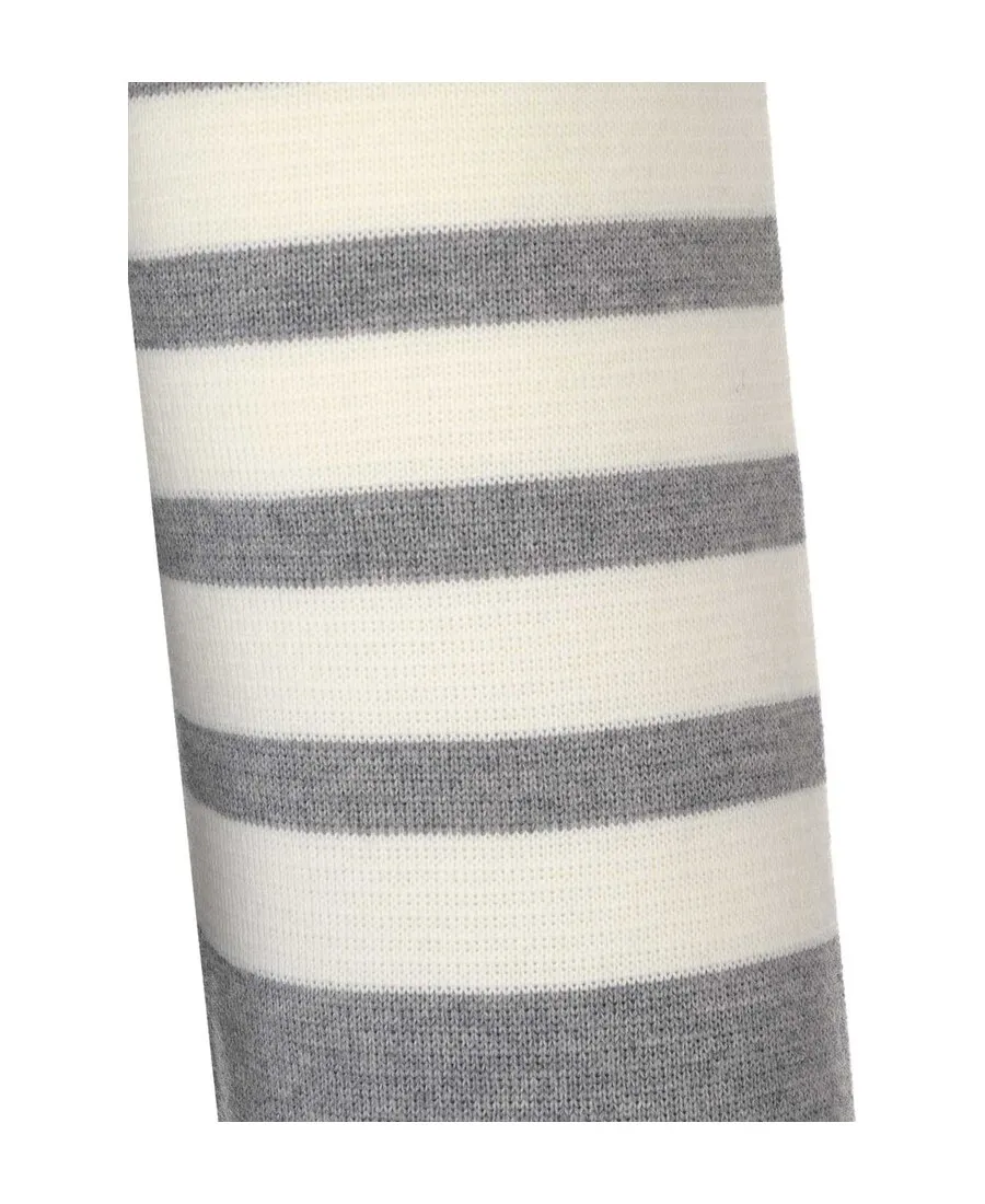 4-Bar Striped Trim Pullover