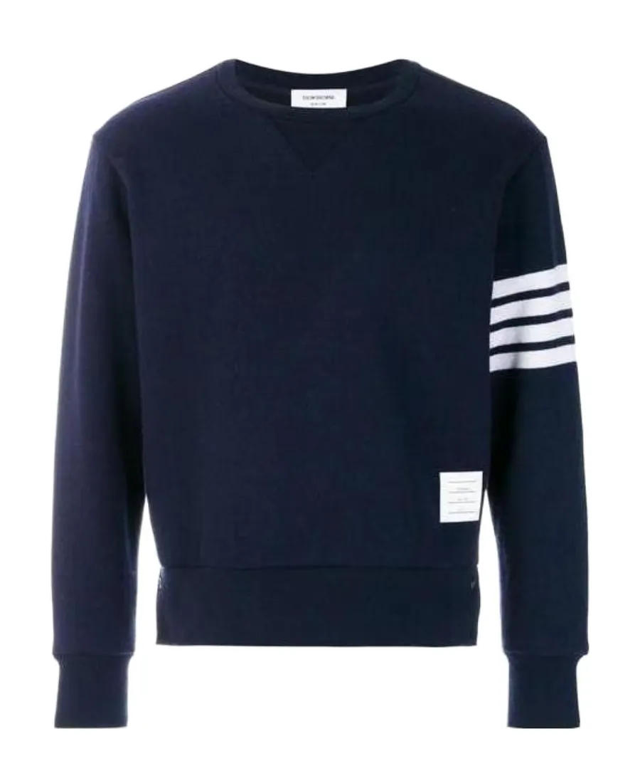 4-Bar Striped Trim Pullover