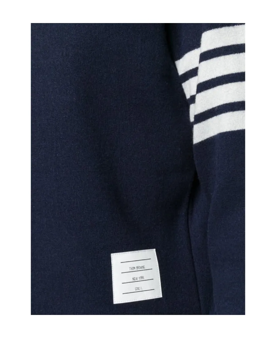 4-Bar Striped Trim Pullover