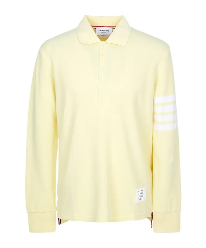 4-Bar Long-Sleeve Polo Shirt