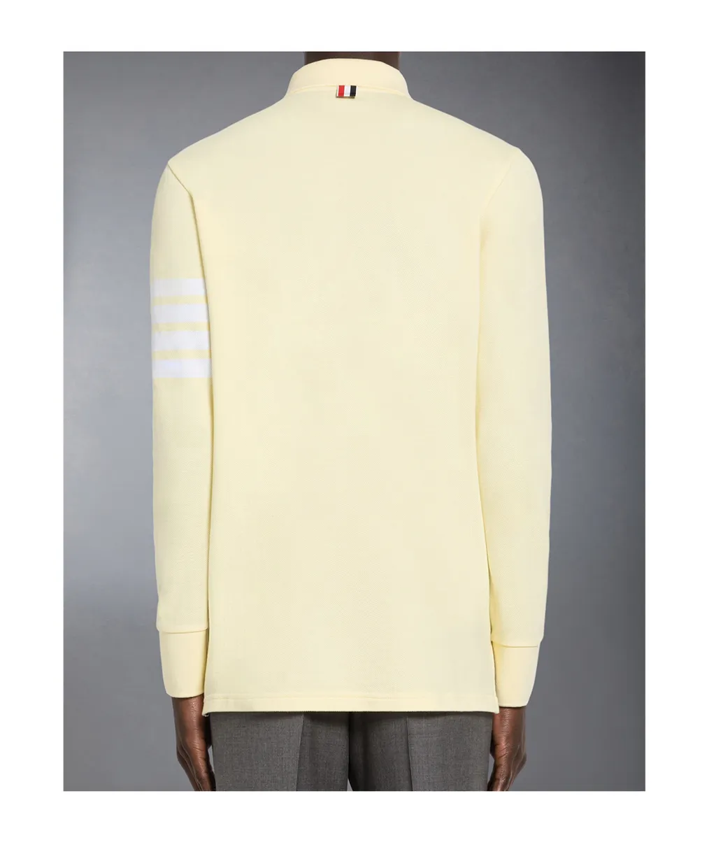 4-Bar Long-Sleeve Polo Shirt