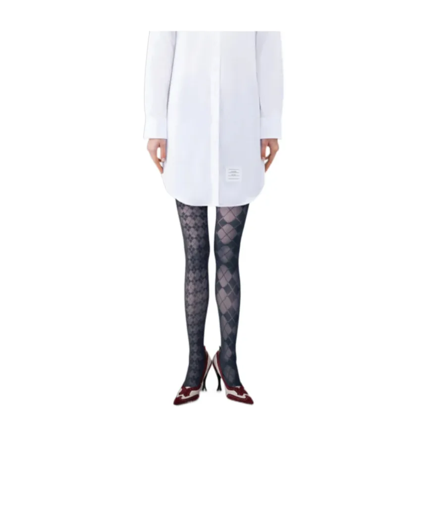 Diamond-Pattern Tights
