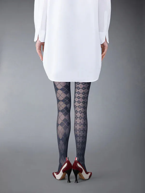 Diamond-Pattern Tights