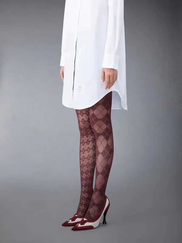 Diamond-Pattern Tights
