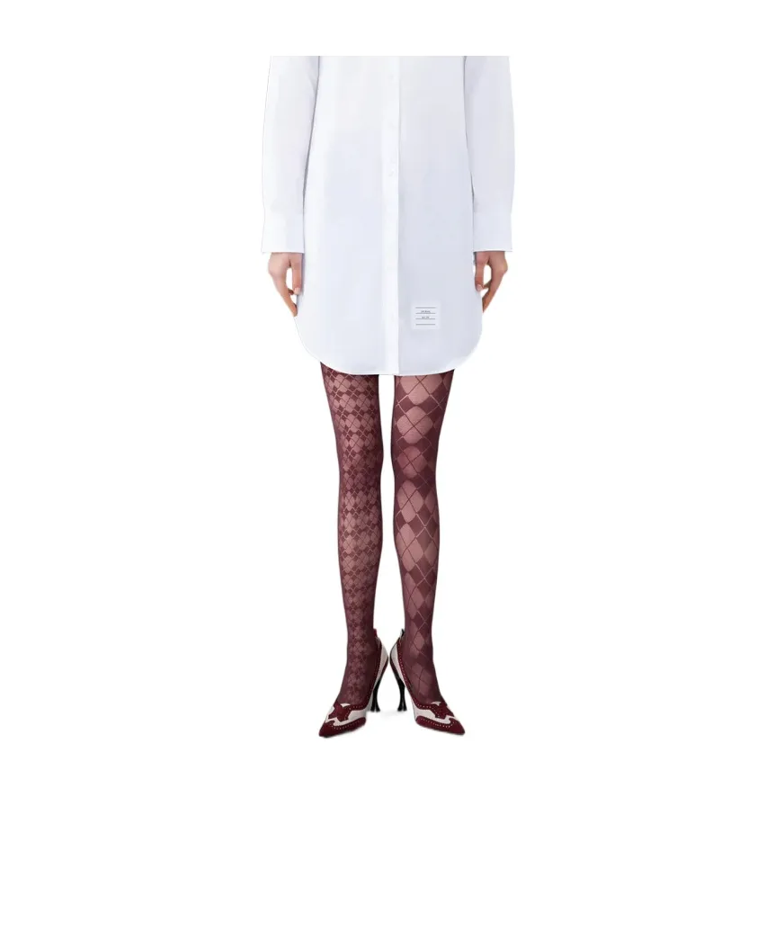 Diamond-Pattern Tights