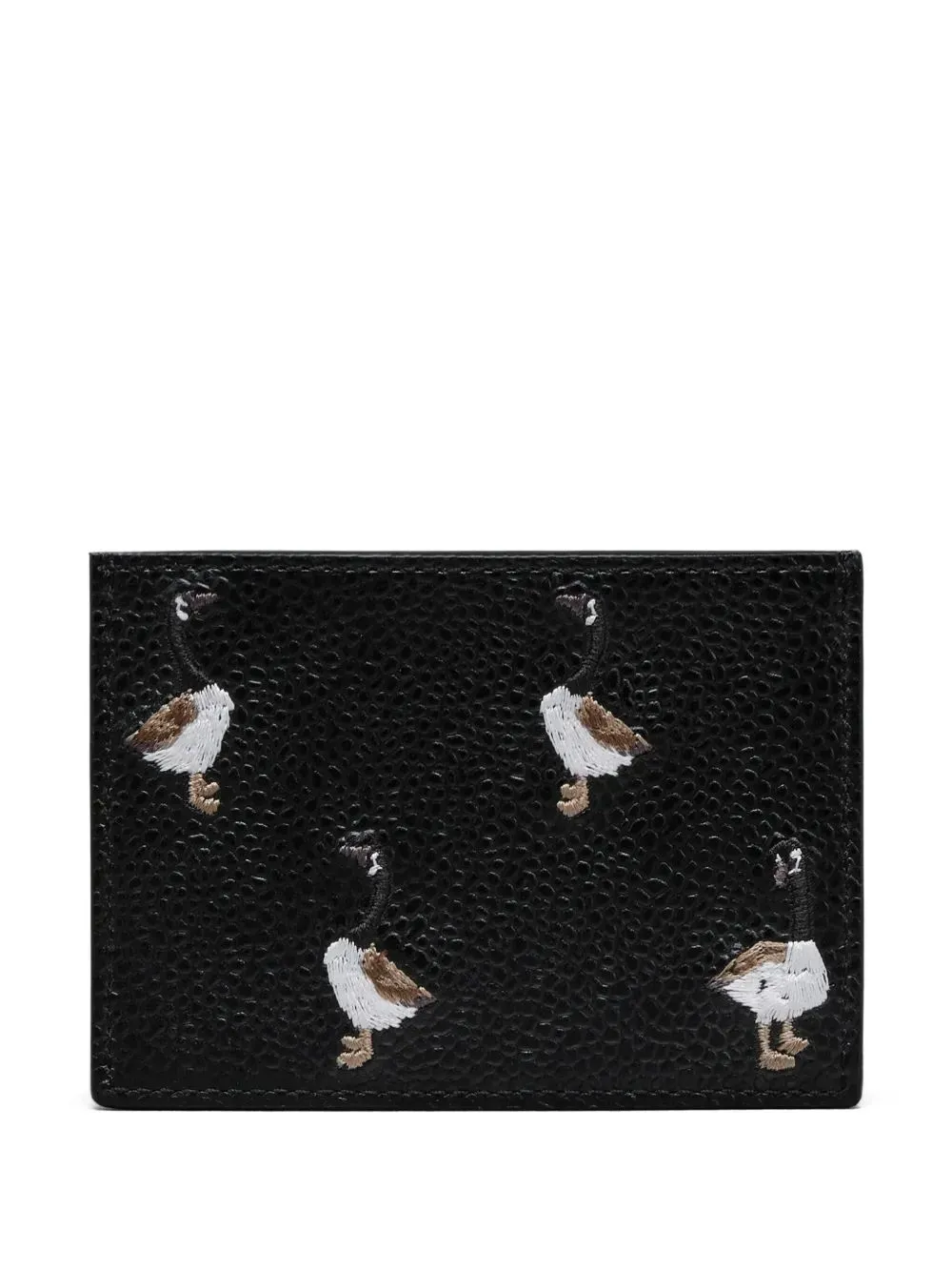 Embroidered Stripe Textured Card Holder