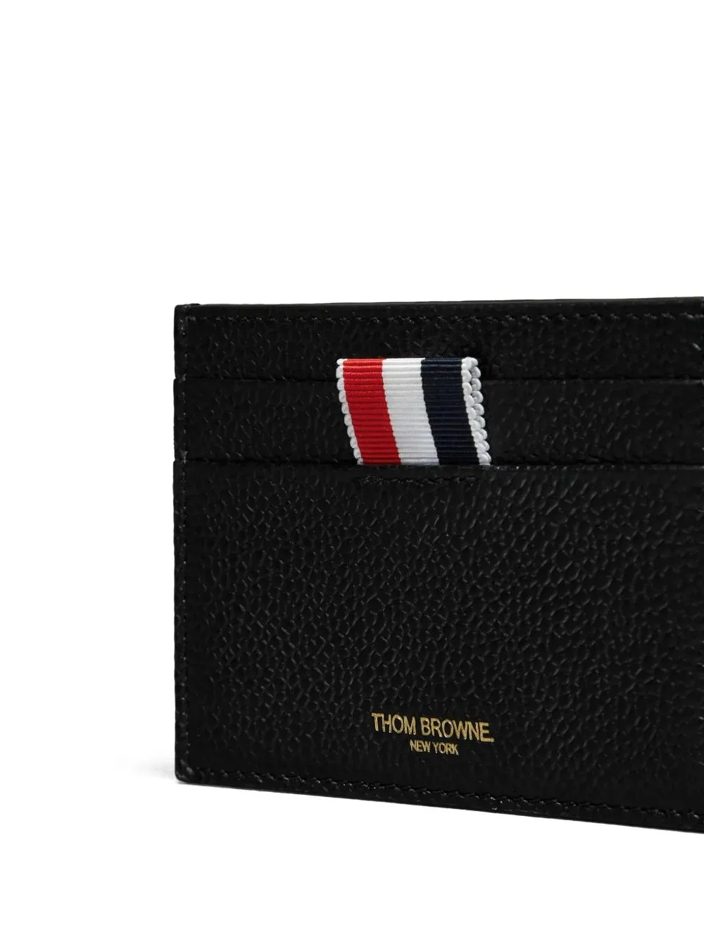 Embroidered Stripe Textured Card Holder
