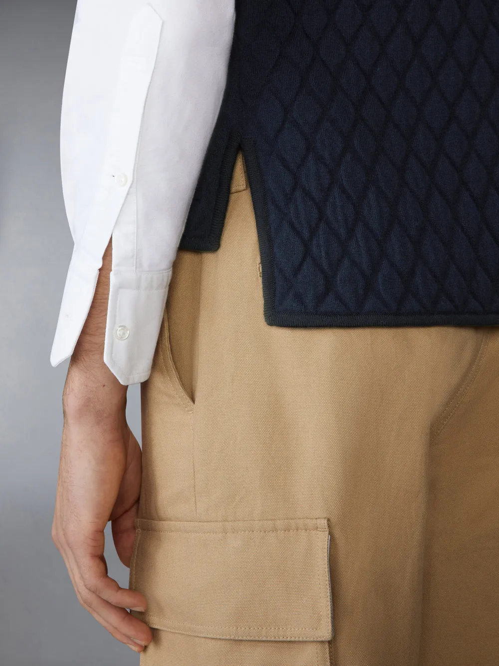Rwb Stripe-Detail Quilted Vest