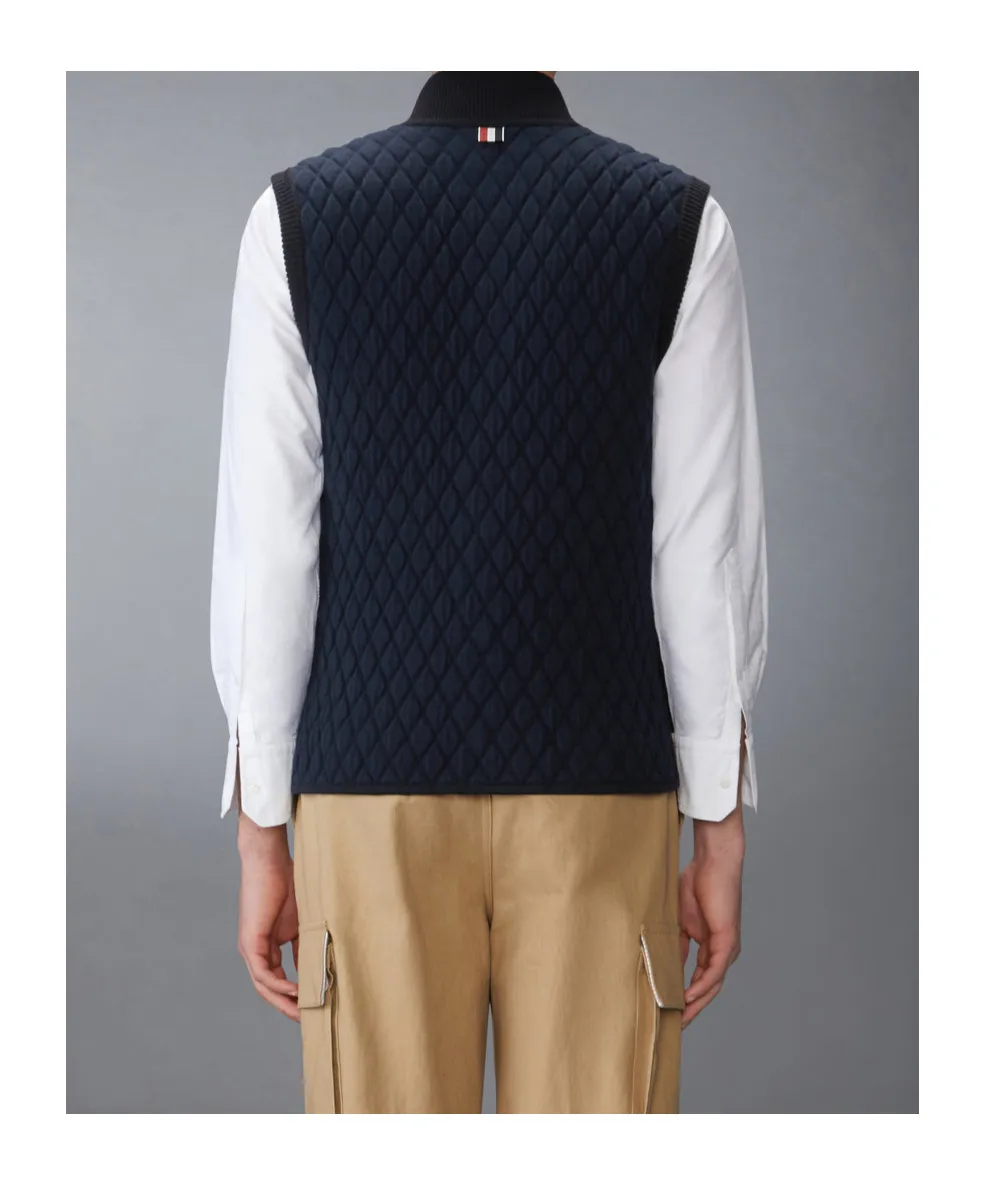 Rwb Stripe-Detail Quilted Vest