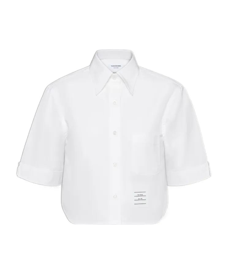 Logo Patch Cropped Shirt