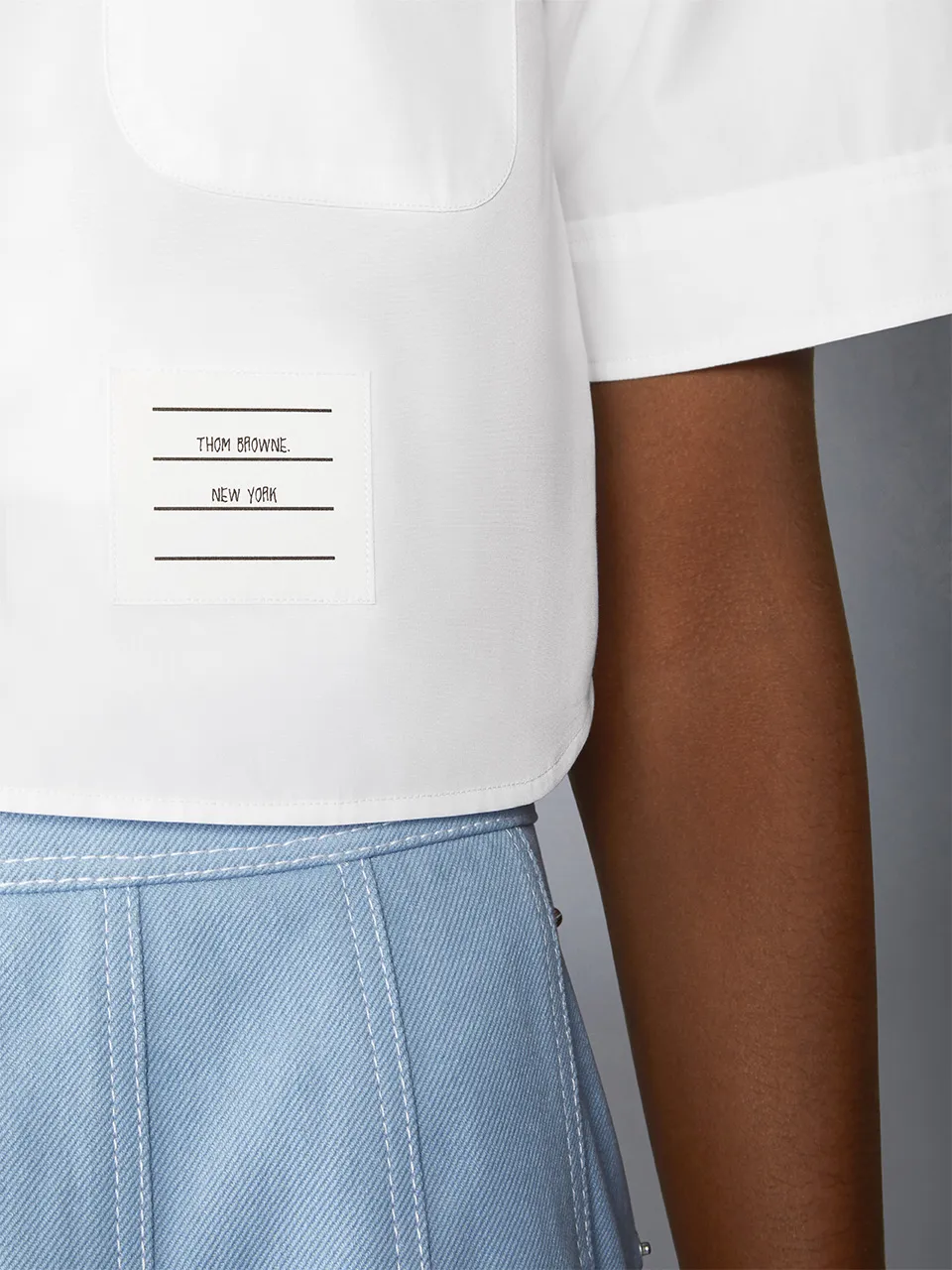 Logo Patch Cropped Shirt