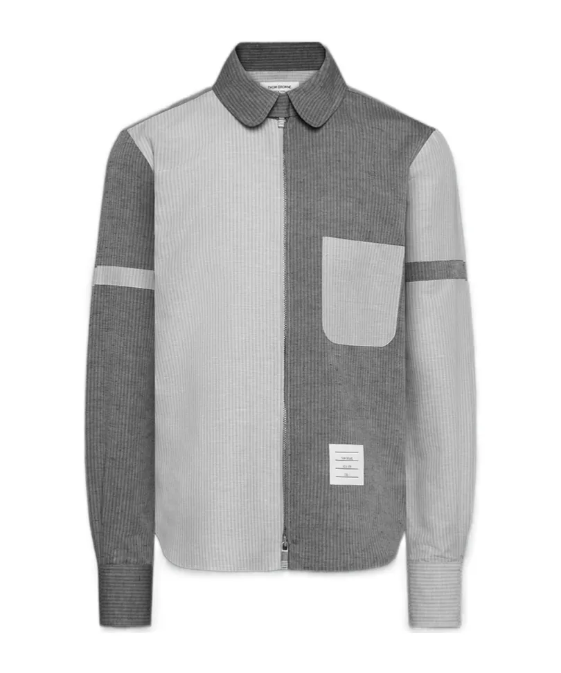 Striped Zip-Up Shirt
