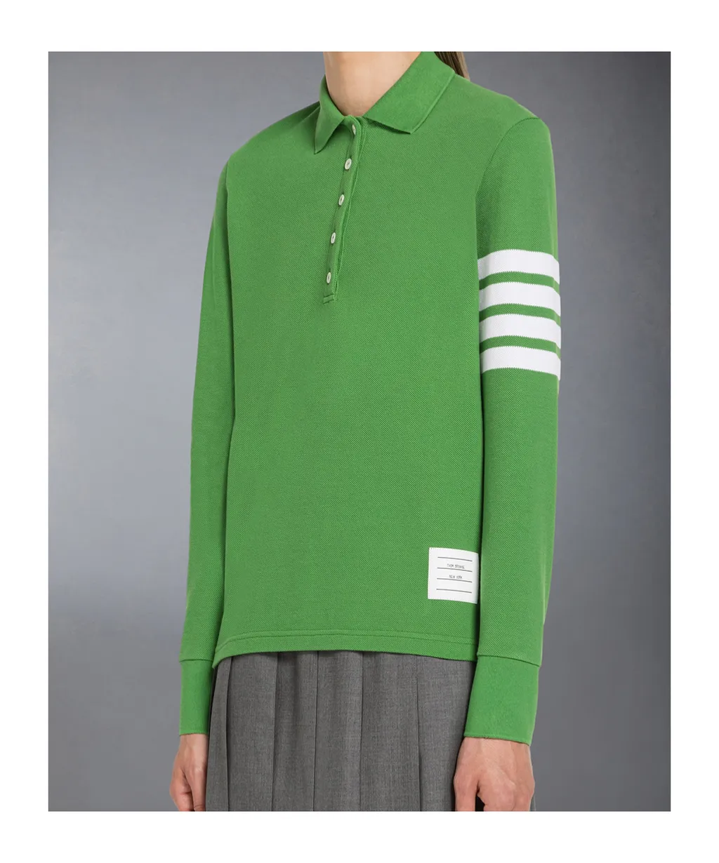 4-Bar Long-Sleeved Polo Top
