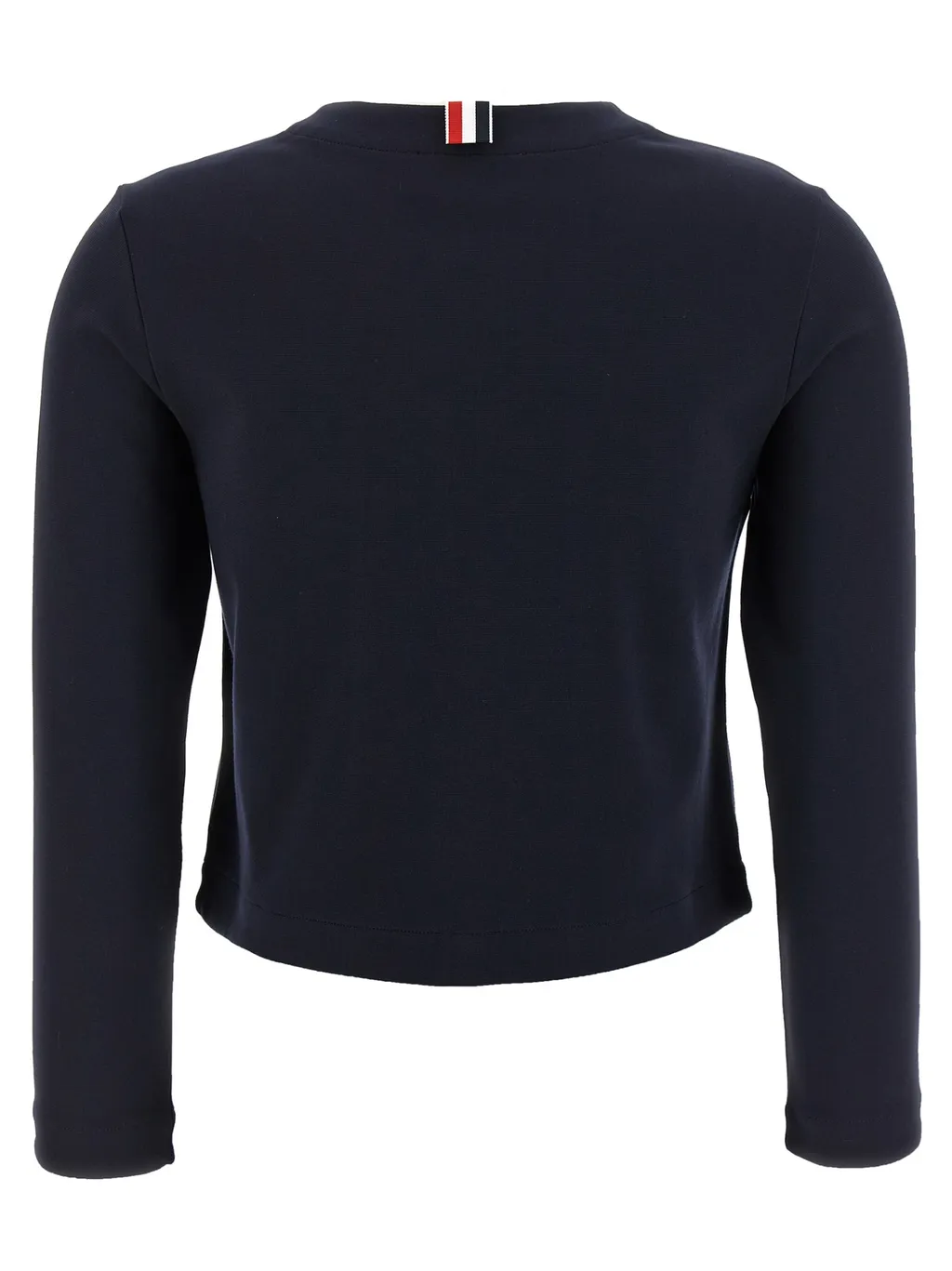 Ancora-Detailed Crewneck Knitted Cardigan