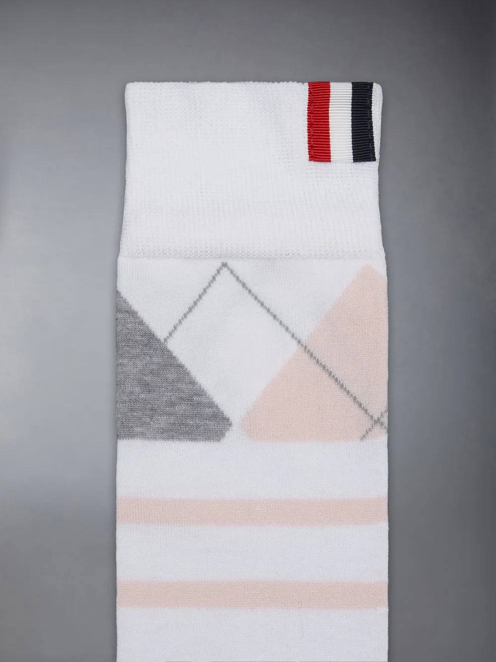 Argyle 4-Bar Mid Calf Socks