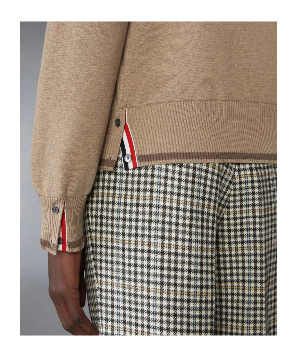 4-Bar Stripe Detailed Knitted Jumper