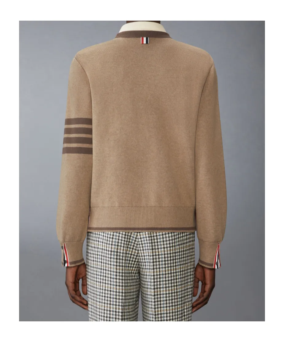 4-Bar Stripe Detailed Knitted Jumper