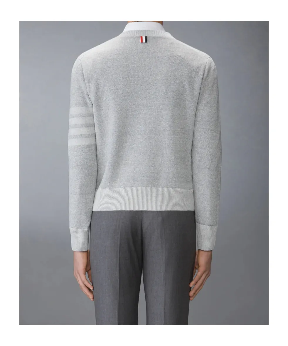 4-Bar Stripe V-Neck Sweater