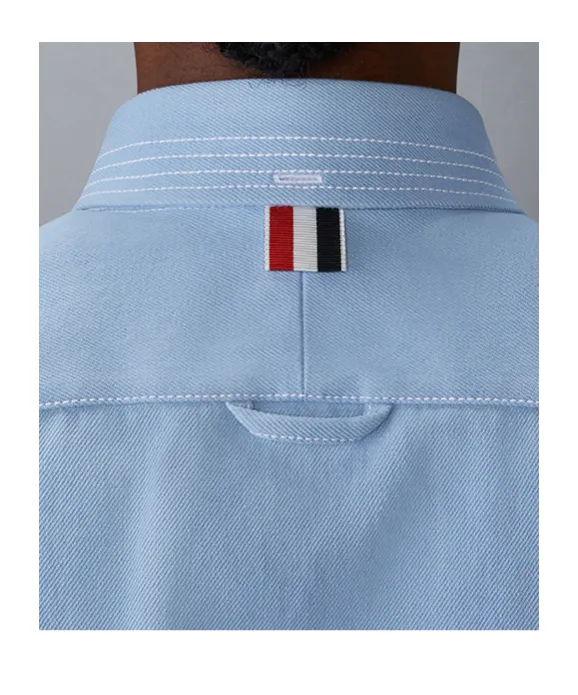Denim Classic Cropped Long Sleeved Shirt