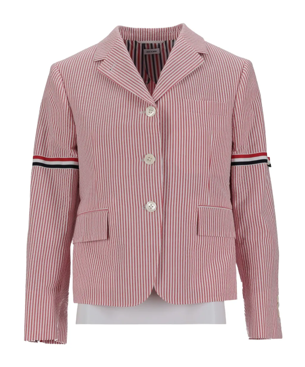 Striped-Pattern Blazer