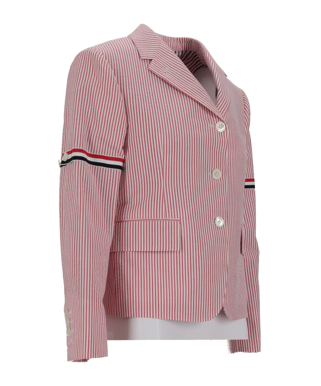 Striped-Pattern Blazer