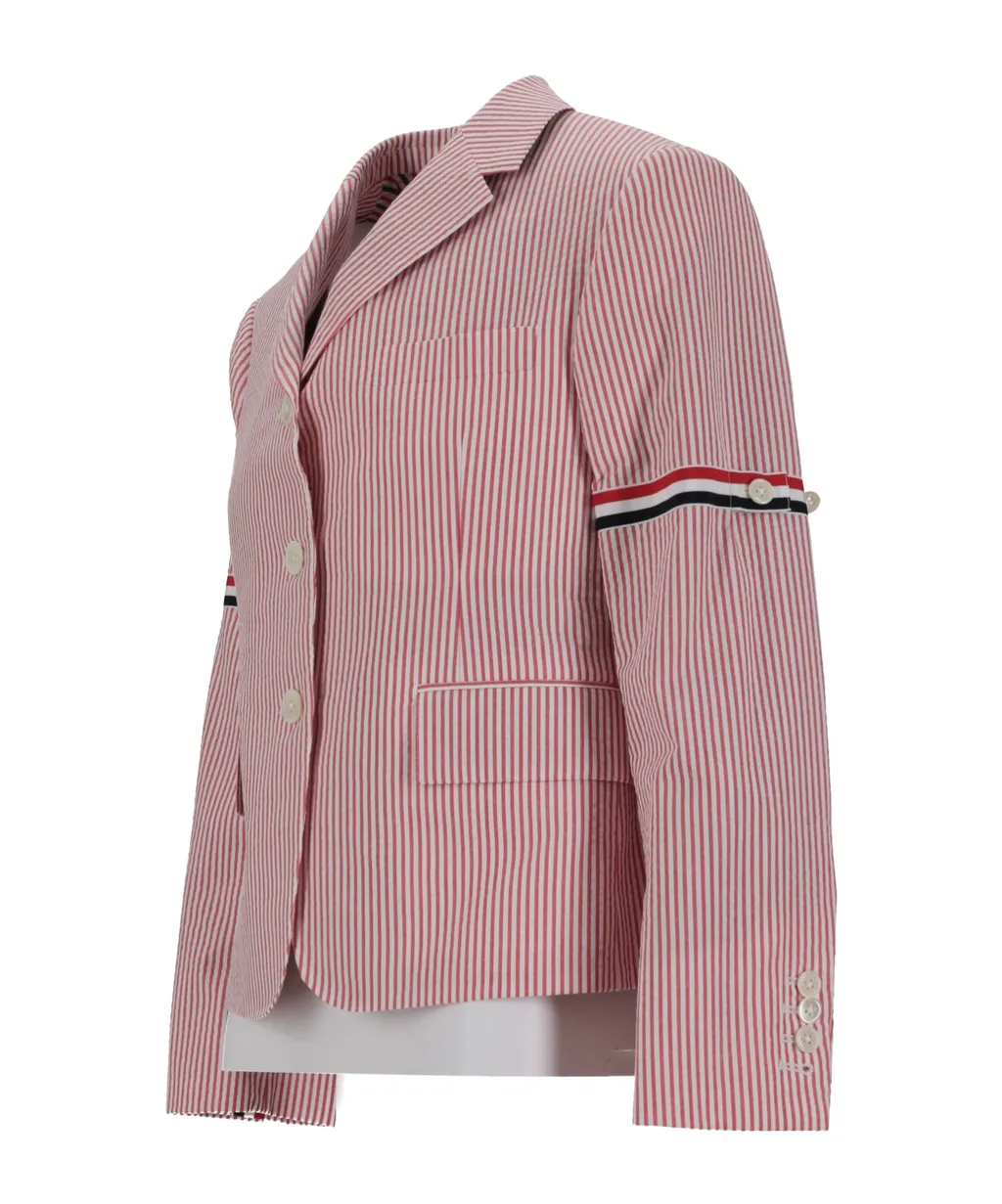 Striped-Pattern Blazer