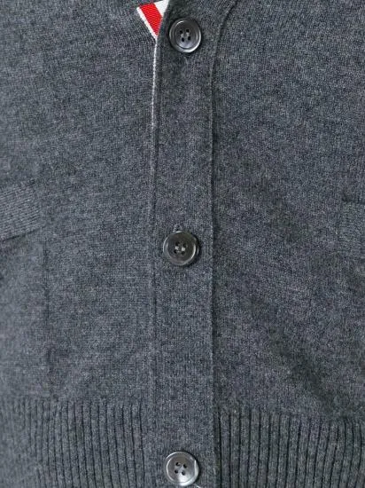 4-Bar Button-Up Knit Cardigan