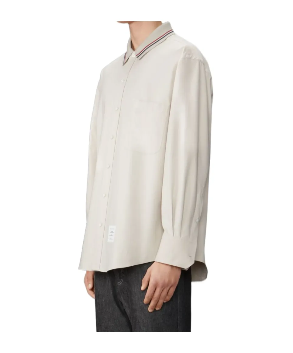 Rwb Striped Curved Hem Shirt