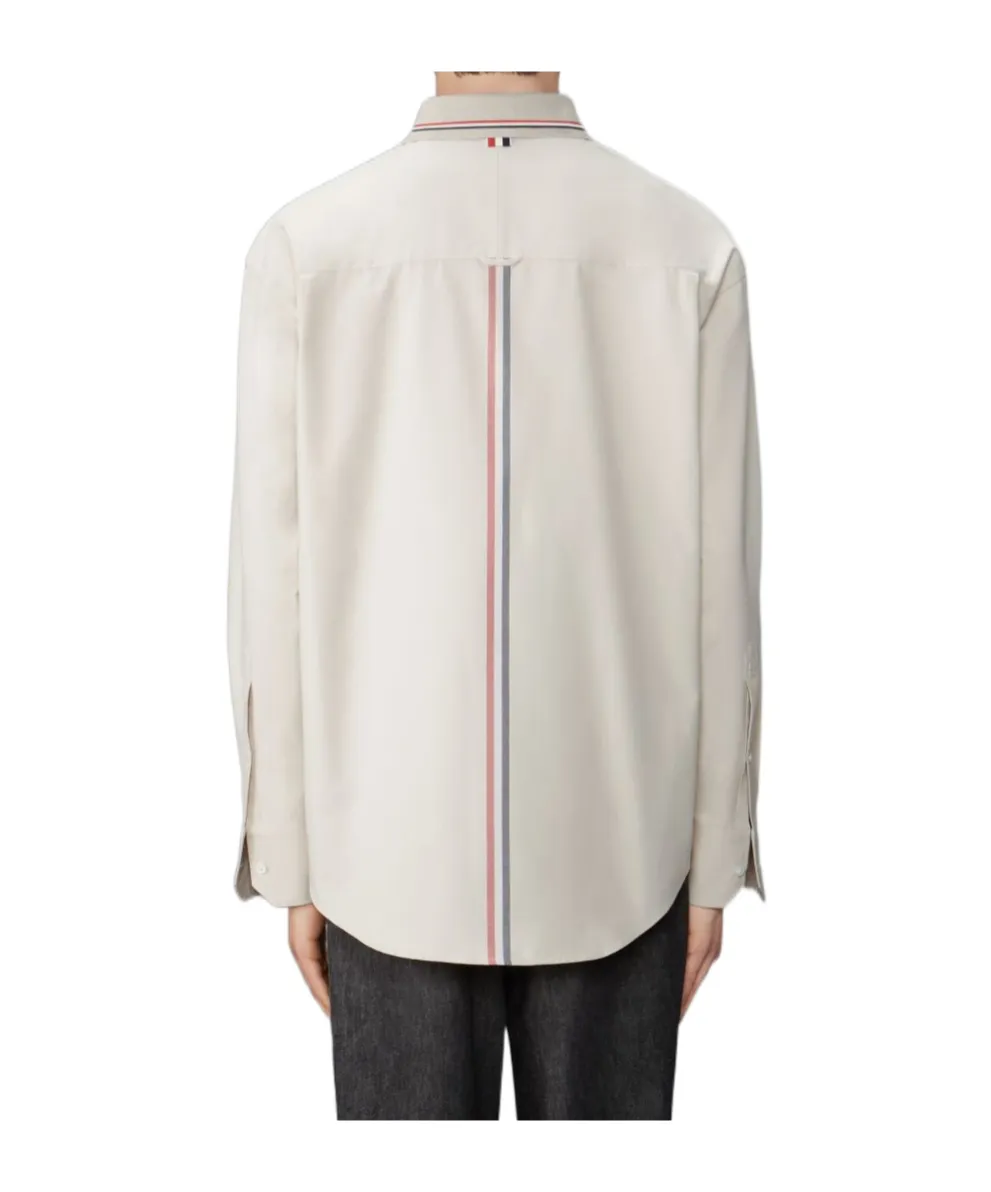 Rwb Striped Curved Hem Shirt