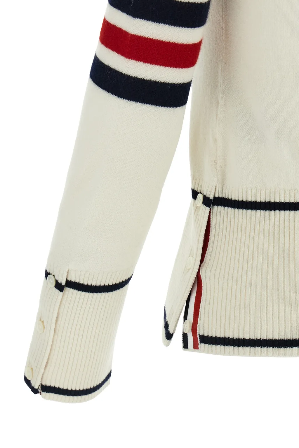 4-Bar Stripe Knitted Cardigan