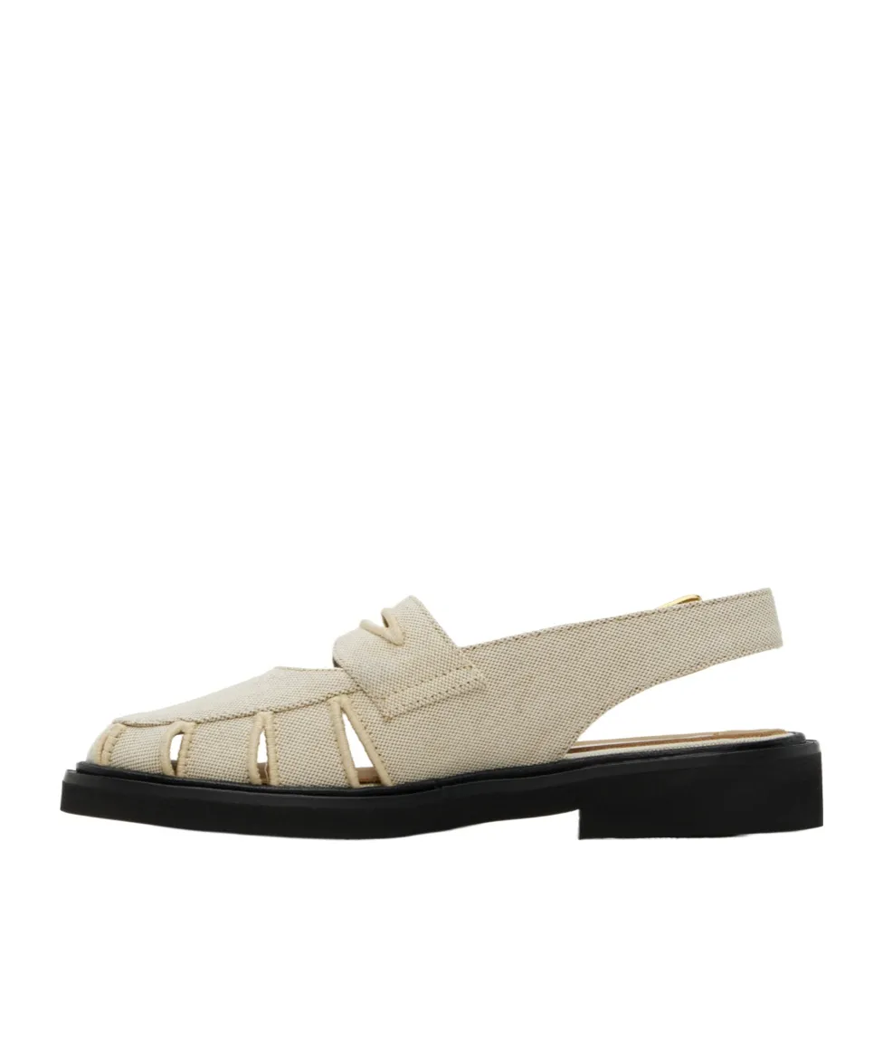 Cut-Out Detailing Cotton Sandals