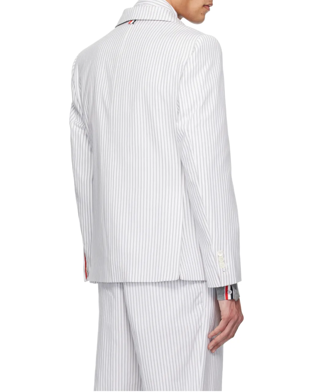 Single-Breasted Striped Blazer