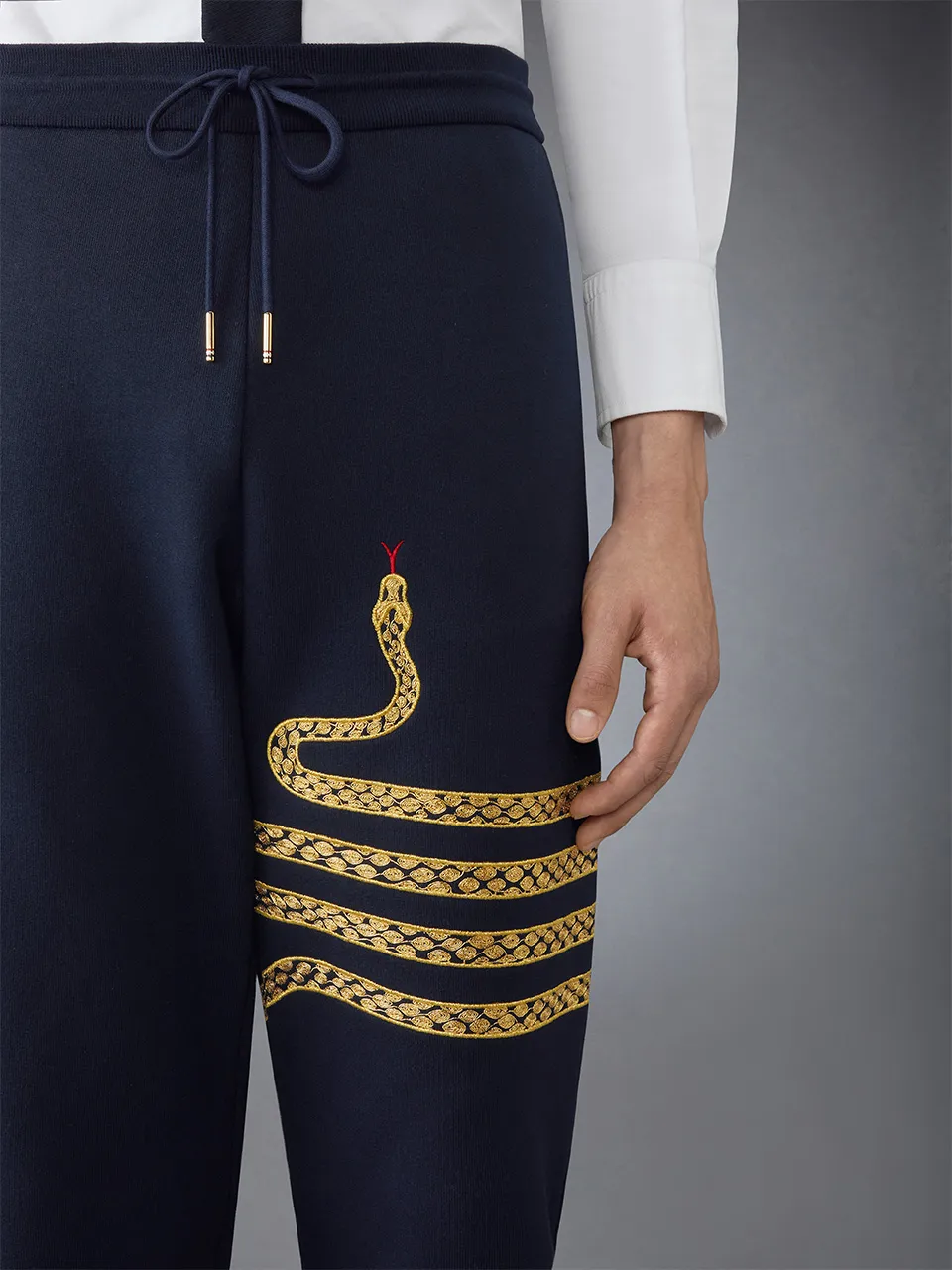 Embroidery Drawstring Track Pants