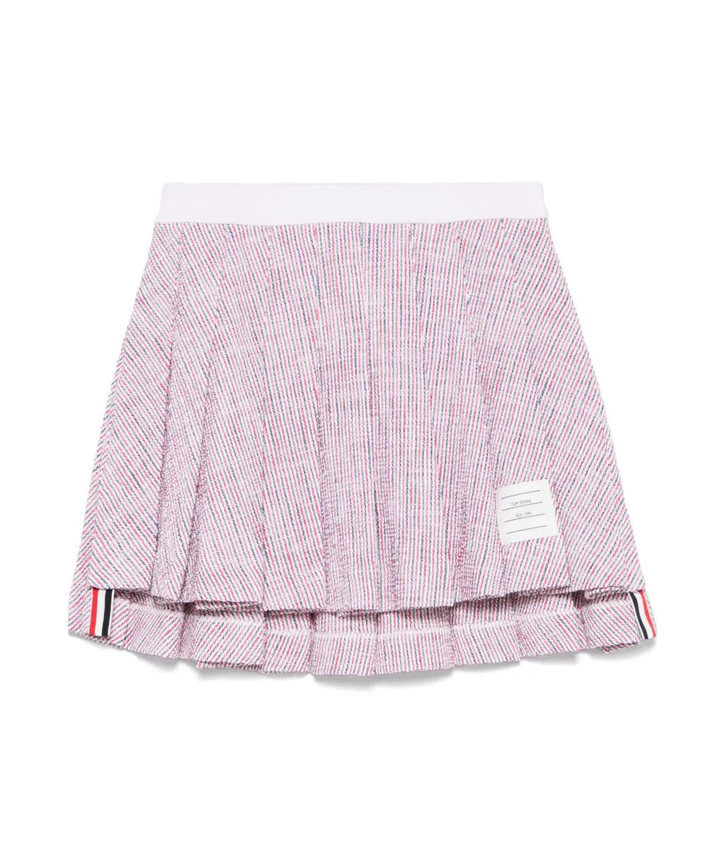 Tweed Mini Pleated Skirt