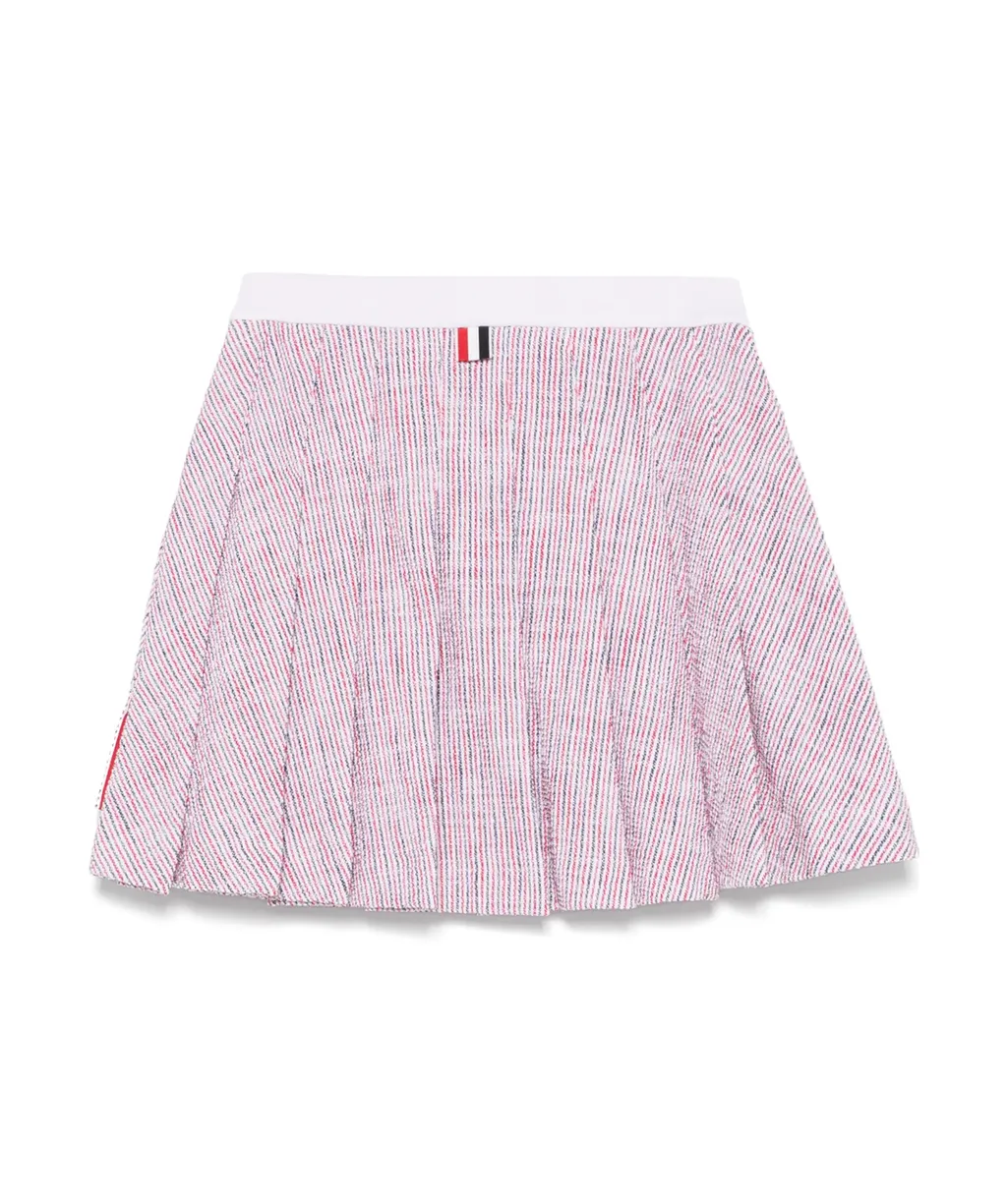 Tweed Mini Pleated Skirt