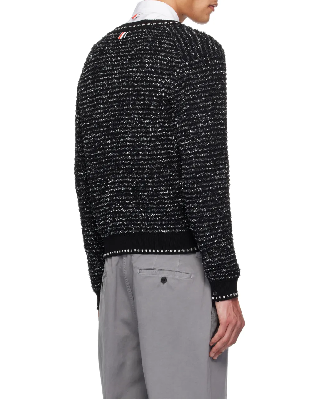 V-Neck Tweed Cardigan
