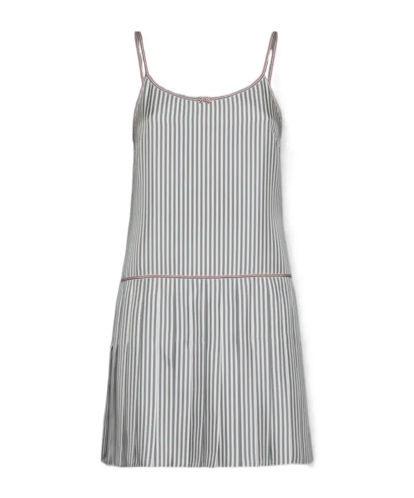 Striped Pleated Minidress