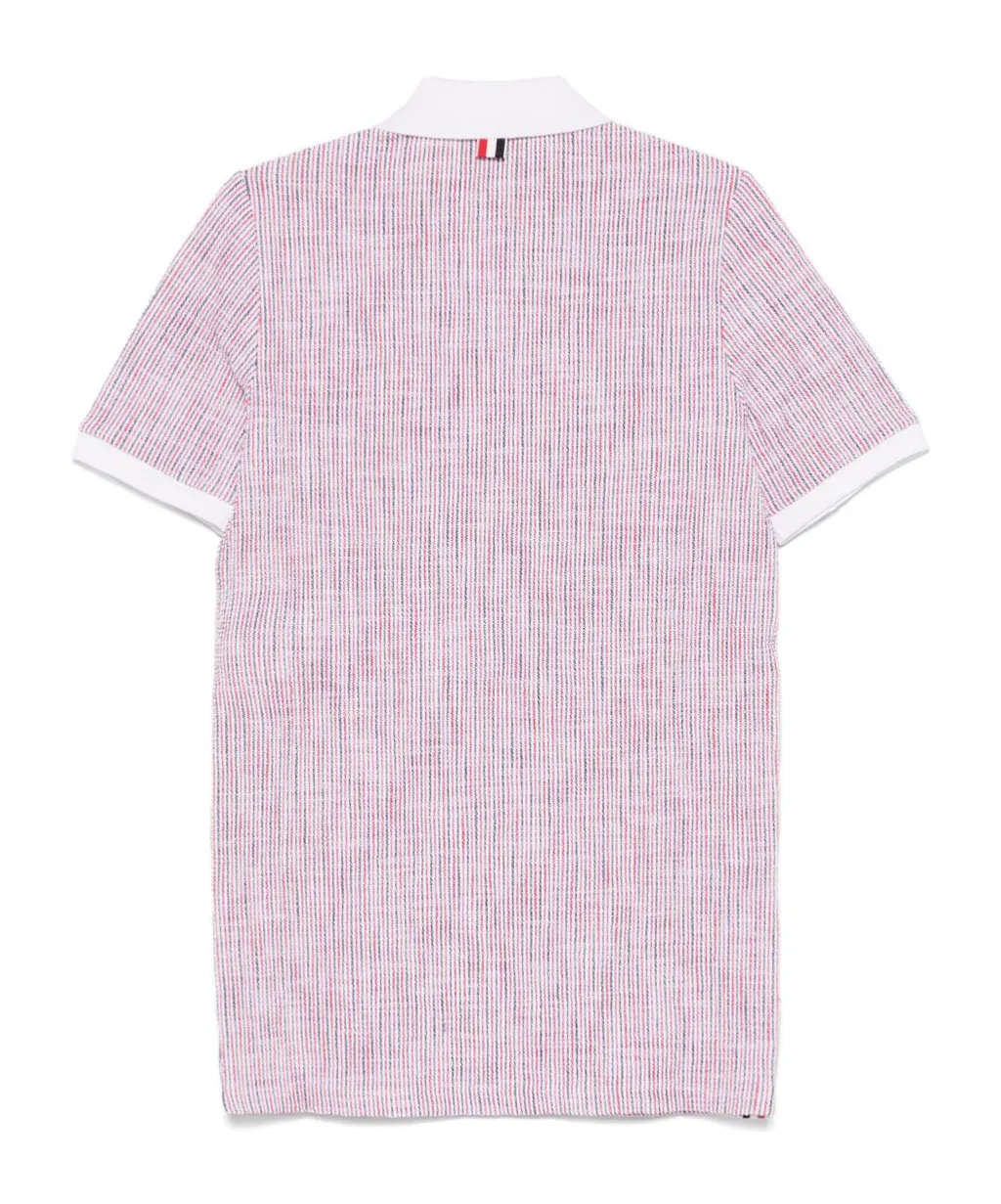 Polo Collar Tweed Mini Dress