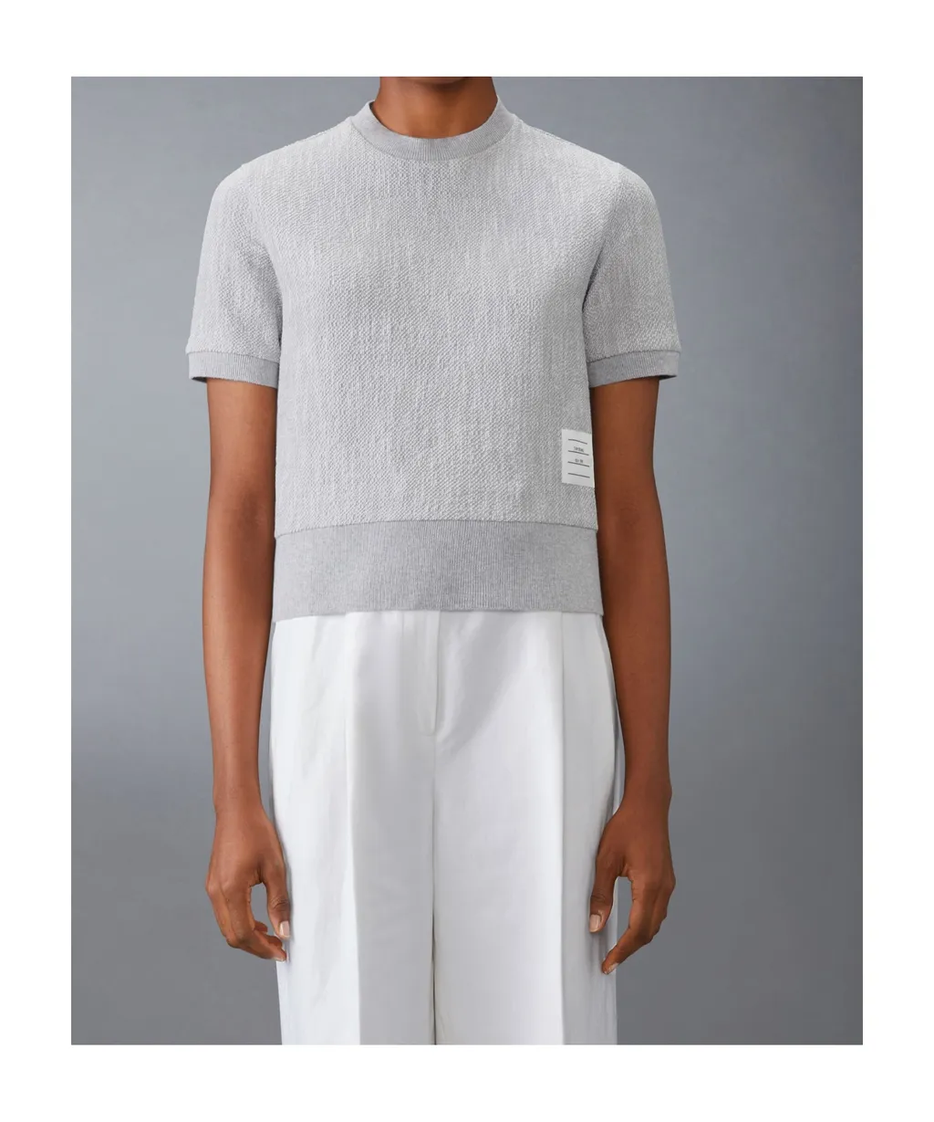 Bouclé Logo-Patch T-Shirt