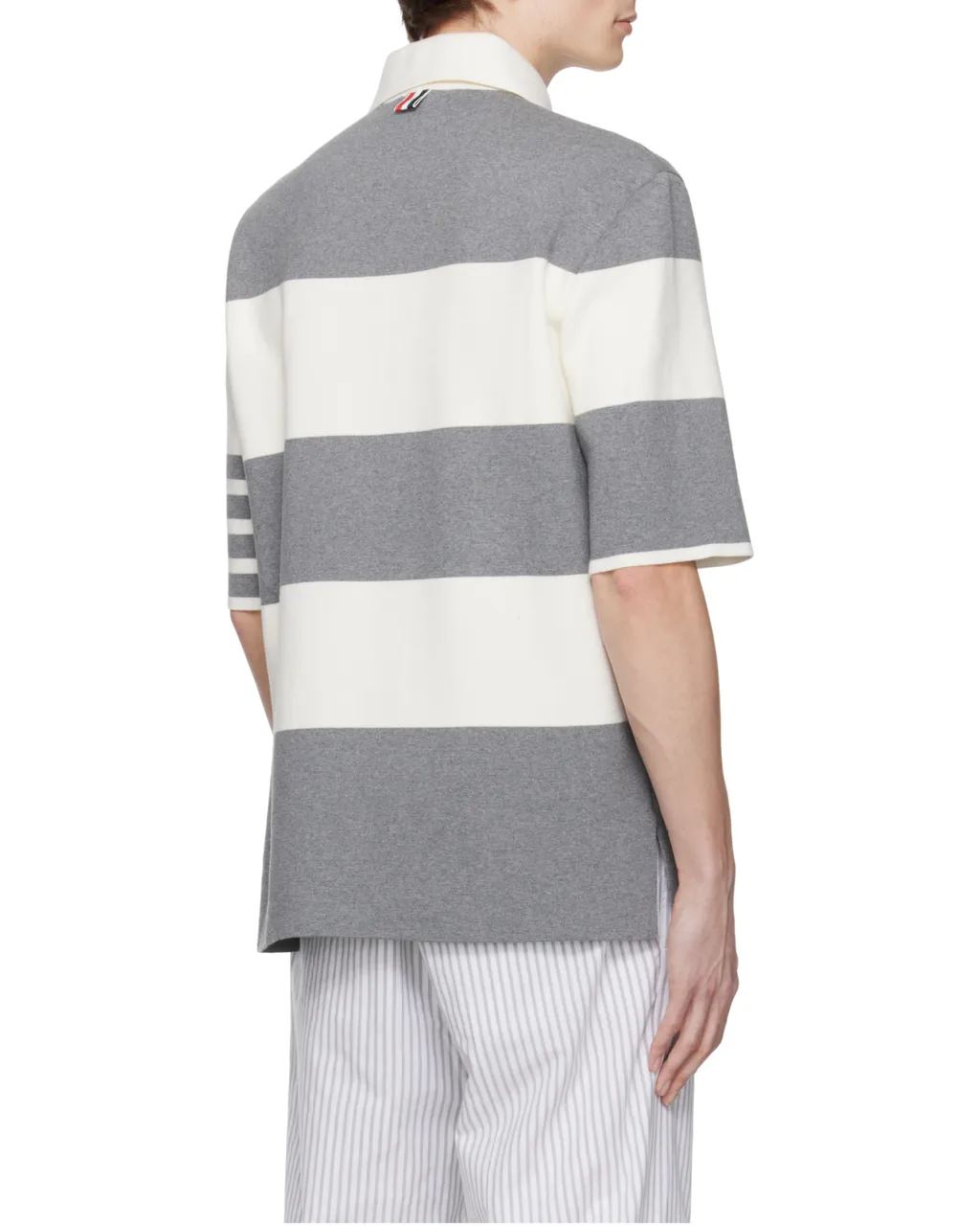Striped Short Sleeved Polo Shirt