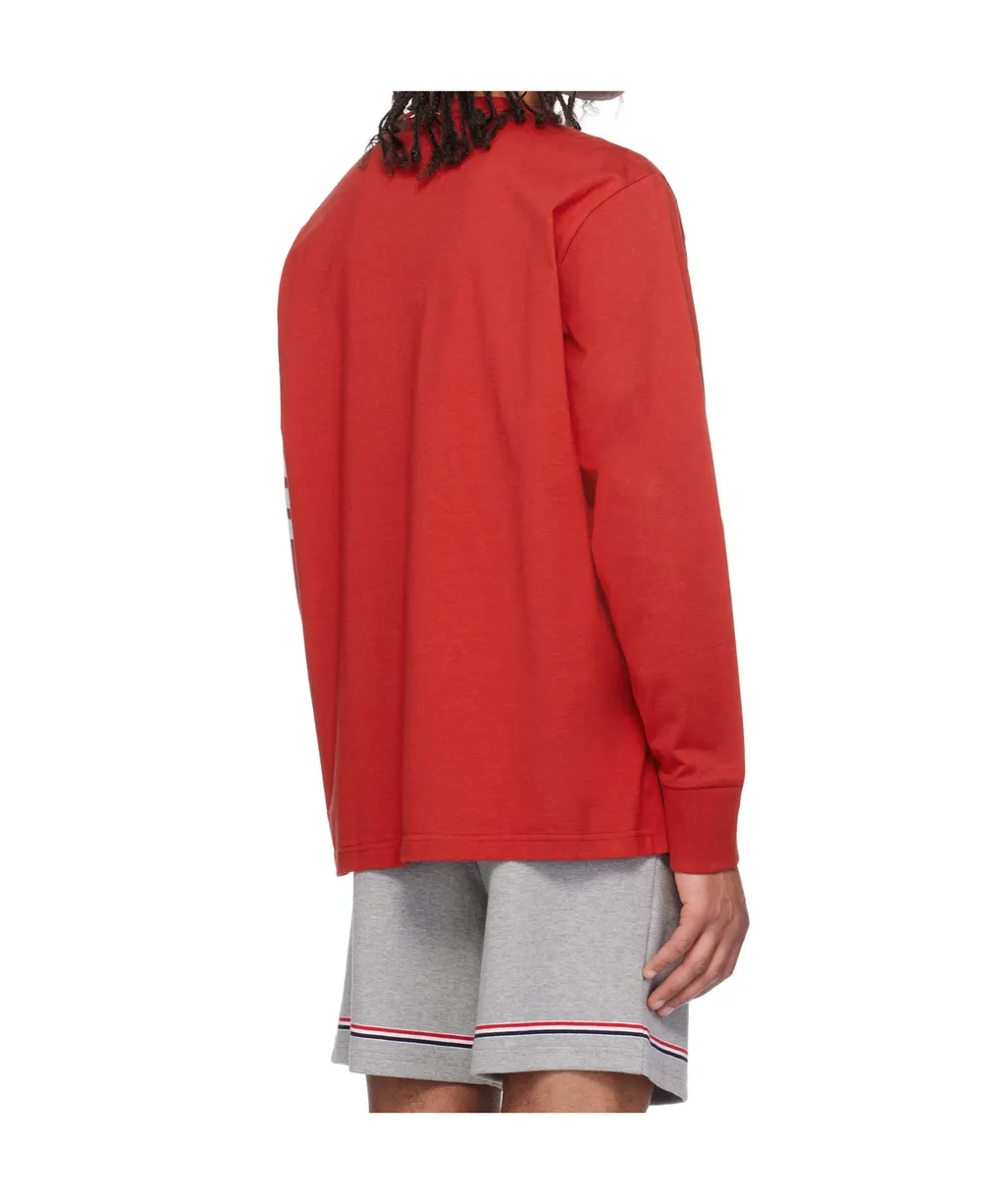 4-Bar Stripe Cotton T-Shirt