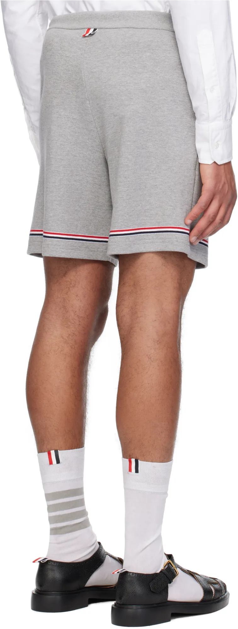 Mid-Rise Drawstring Track Shorts